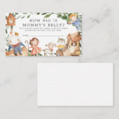 Safari Baby shower Hoe groot is mama's buik Kaart (Voorkant / Achterkant)