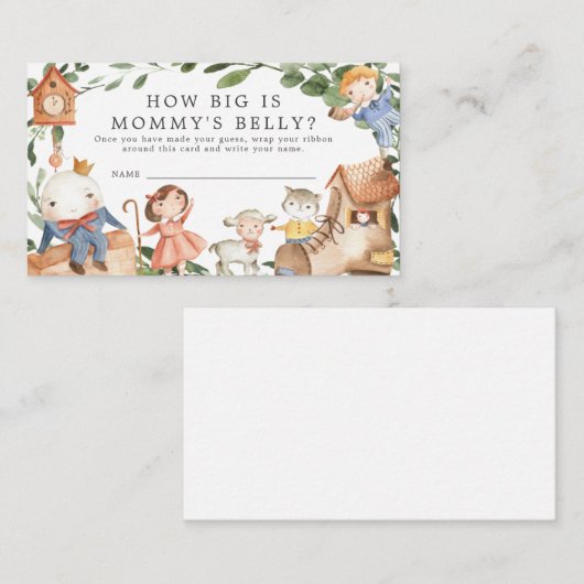 Safari Baby shower Hoe groot is mama's buik Kaart (Voorkant / Achterkant)