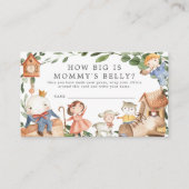 Safari Baby shower Hoe groot is mama's buik Kaart (Voorkant)
