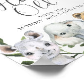 Safari Baby shower Hoe oud waren ze spel Poster (Hoek)