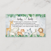 Safari Baby shower I Aanvraag van het Birthday Boo Informatiekaartje (Voorkant)
