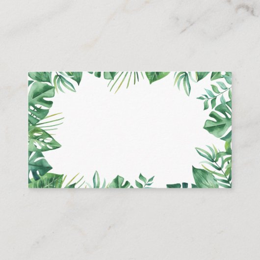 Safari Baby shower I Aanvraag van het Birthday Boo Informatiekaartje (Achterkant)