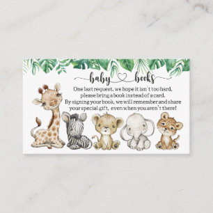 Safari Baby shower I Aanvraag van het Birthday Boo Informatiekaartje