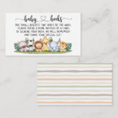 Safari Baby shower I Aanvraag van het Birthday Boo Informatiekaartje (Voorkant / Achterkant)