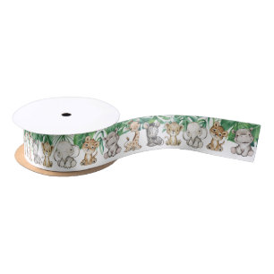 Safari Baby shower I Birthday Animals Satijnen Lint