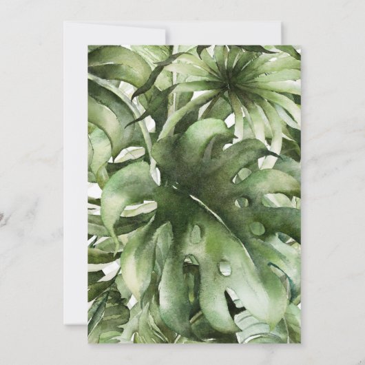 Safari Baby shower Invitation Boy, Jungl Wild baby Kaart (Achterkant)