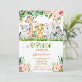 Safari Baby shower Invitation Bundle Kaart