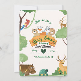 Safari Baby Shower Invitation – Jungle Theme Kaart