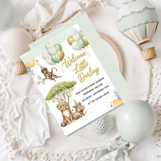 Safari Baby Shower Invitation Kaart