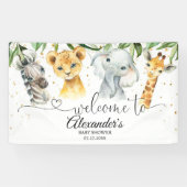 Safari Baby shower Jongen Achtergrond Banner Welko (Horizontaal)