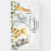 Safari Baby shower Jongen Achtergrond Banner Welko (Verticaal)