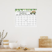 Safari Baby Shower Jungle Verwachte Bevalling Datu Poster (Keuken)