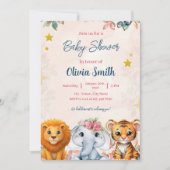 Safari Baby Shower Kaart (Voorkant)