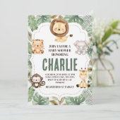 Safari Baby Shower Kaart (Staand voorkant)