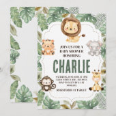 Safari Baby Shower Kaart (Voorkant / Achterkant)