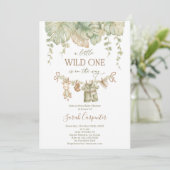 Safari Baby shower Kaart (Staand voorkant)