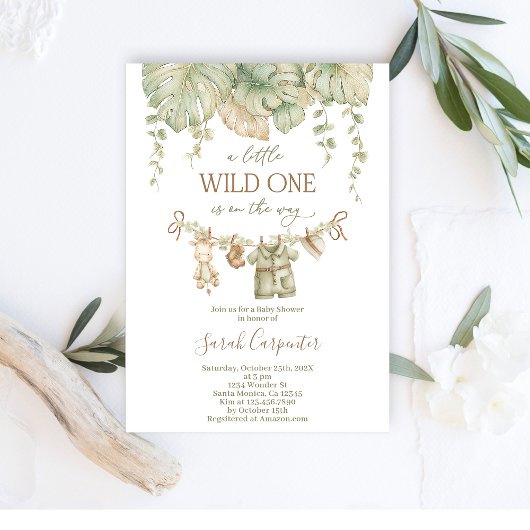 Safari Baby shower Kaart