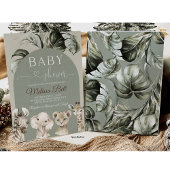 safari-Baby shower Kaart