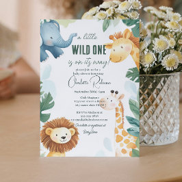 safari-Baby shower Kaart
