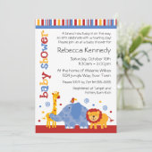 Safari Baby shower Kaart (Staand voorkant)