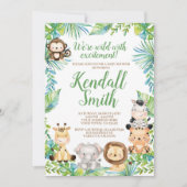 Safari Baby shower Kaart (Voorkant)