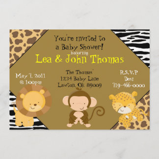 Safari Baby shower Kaart