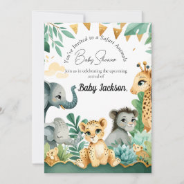 Safari Baby shower Kaart