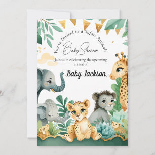 Safari Baby shower Kaart