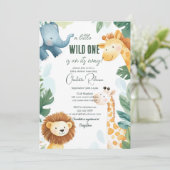 safari-Baby shower Kaart (Staand voorkant)