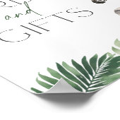 Safari Baby shower Kaarten en geschenken teken Poster (Hoek)