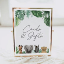 Safari Baby shower Kaarten en geschenken teken