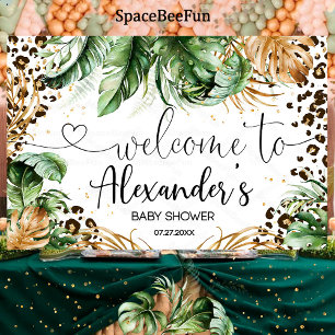 Safari Baby shower Leopard Boy Achtergrond Banner