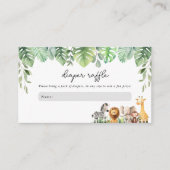 Safari Baby shower Luier Raffle Informatiekaartje (Voorkant)