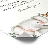 Safari Baby shower Luier Raffle Sign Poster (Hoek)