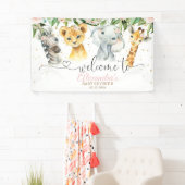 Safari Baby shower Meisje Achtergrond Banner Welko (Insitu)