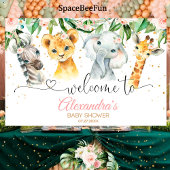 Safari Baby shower Meisje Achtergrond Banner Welko