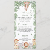 Safari Baby Shower Menu Template (Voorkant)