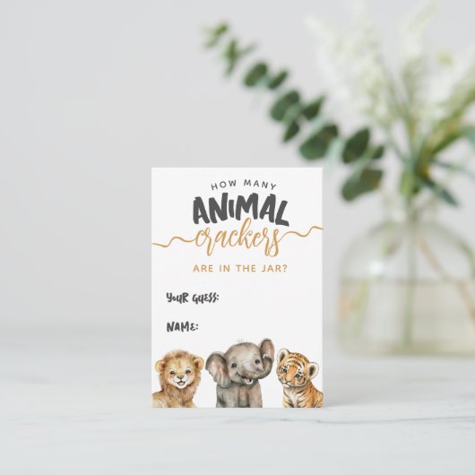 Safari baby shower moderne dierscheursport informatiekaartje (Staand voorkant)