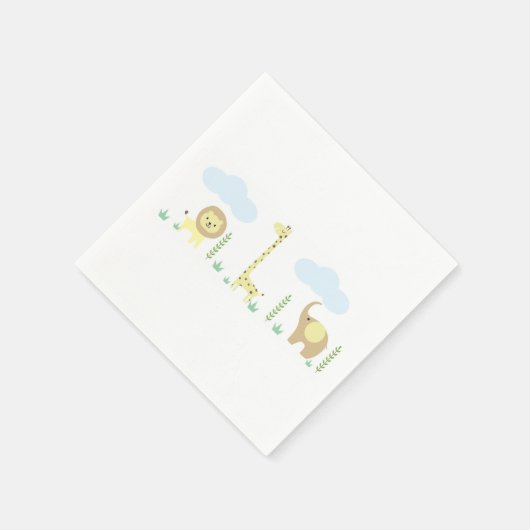 Safari Baby shower Napkins Servet (Hoek)