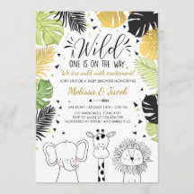 Safari Baby shower nodigen Zoo Wild Oerwoud dieren