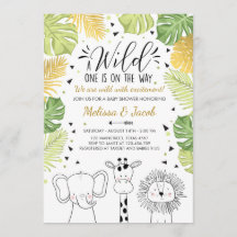 Safari Baby shower nodigt dierentuin uit voor dier