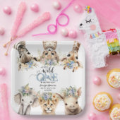 Safari Baby shower Oerwoud Dieren Papier Bord (Feest)