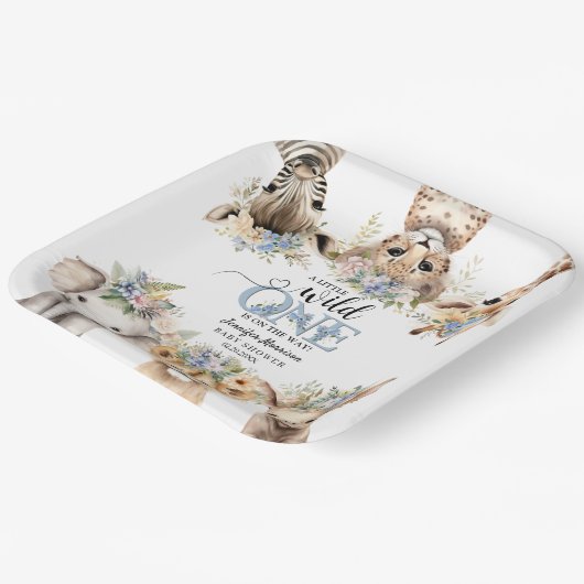Safari Baby shower Oerwoud Dieren Papier Bord (Gebogen)