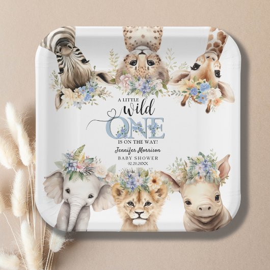 Safari Baby shower Oerwoud Dieren Papier Bord