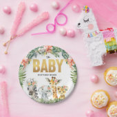 Safari Baby shower Oh Baby Oerwoud Party Borden Papieren Bordje (Feest)
