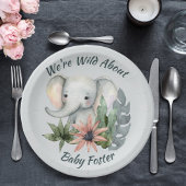 Safari Baby shower Olifant Borden Papieren Bordje