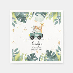Safari Baby shower Papier servet rijden onder de d