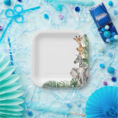 Safari Baby shower Papieren Bordje (Feest)