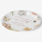 SAFARI-Baby shower Papieren Bordje (Gekanteld)