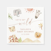 SAFARI Baby shower Party Servet (Voorkant)